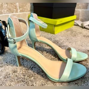 Banana Republic mint leather sandals.